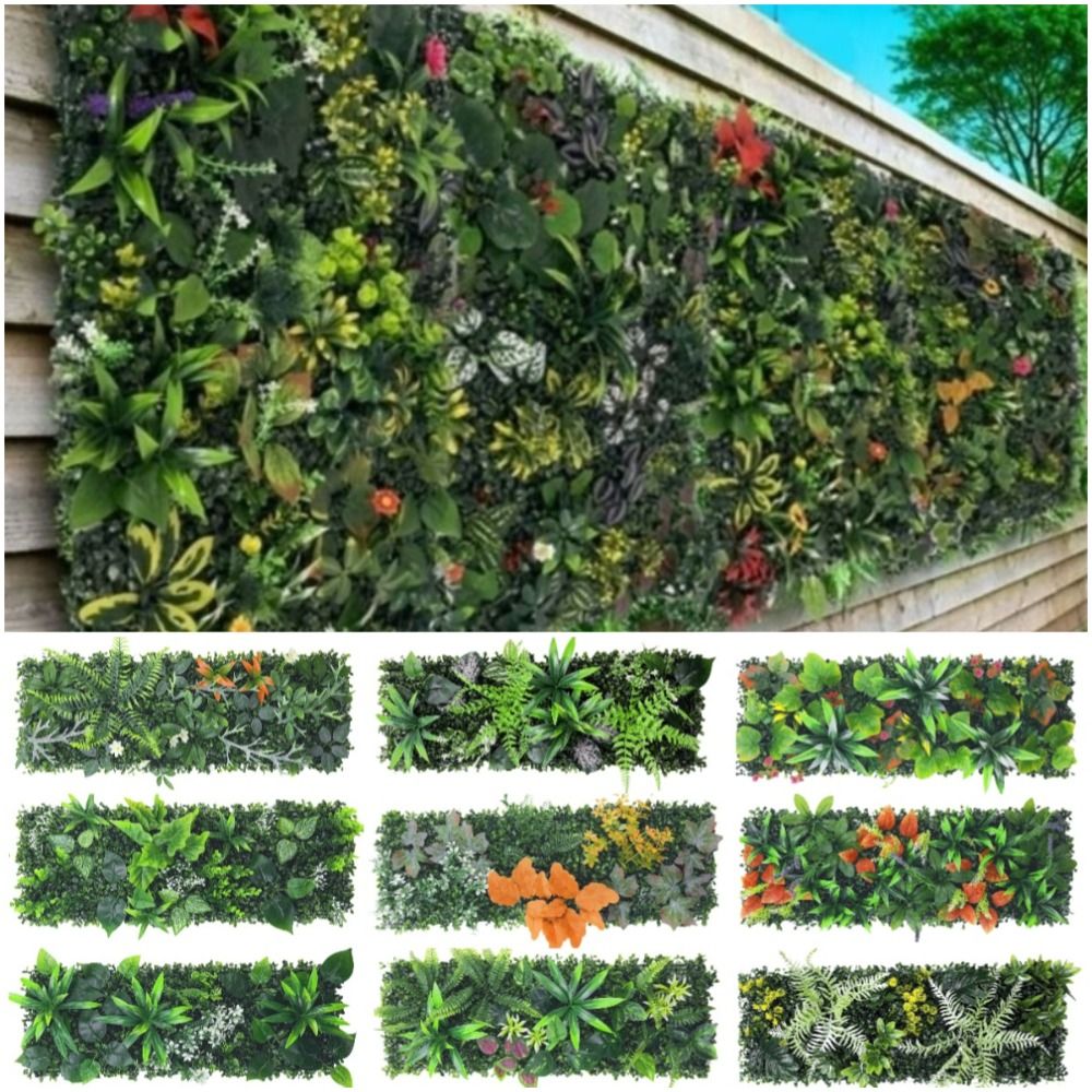 Flower Wall Panel - Panneau mural de plantes artificielles à