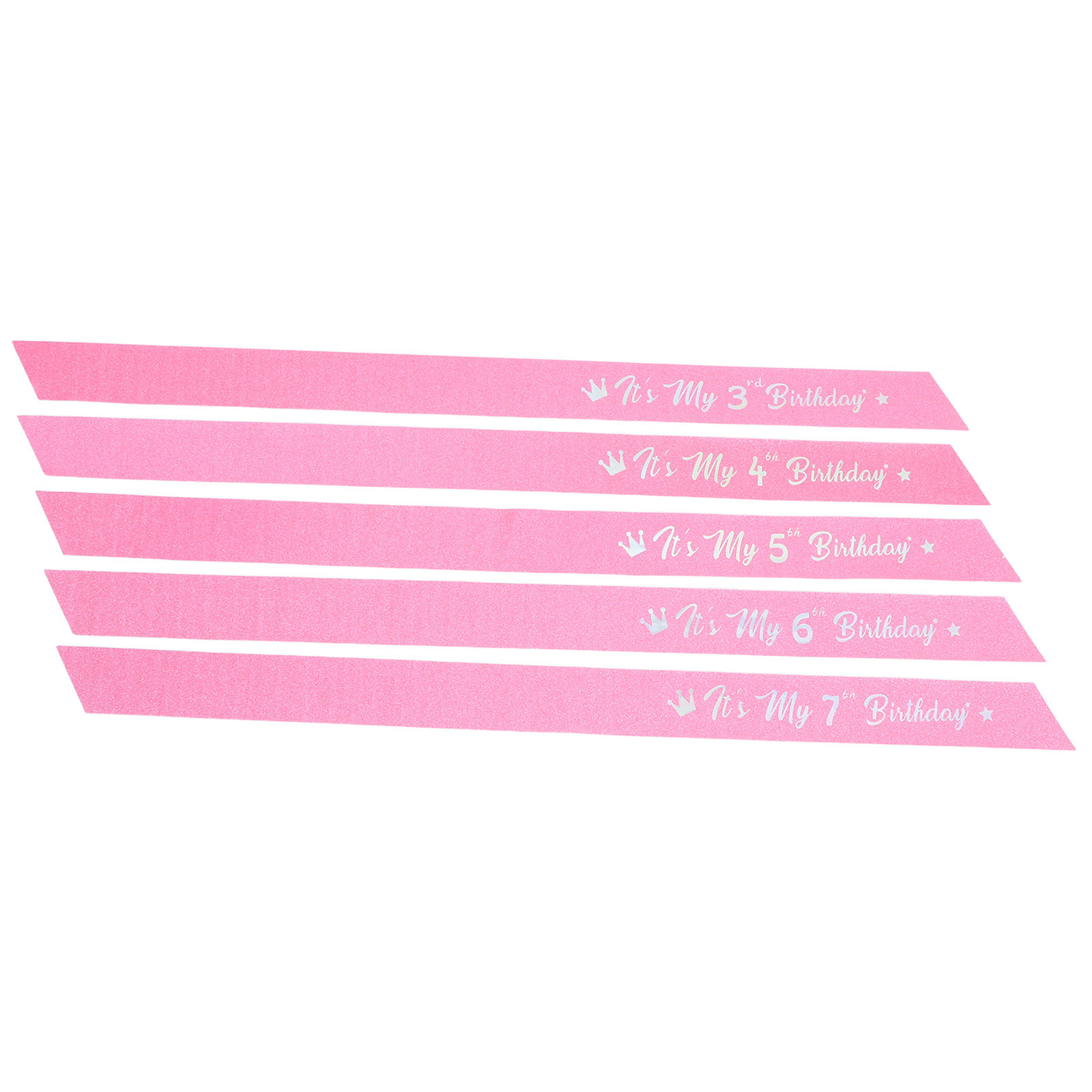 Birthday Sash Glitter - Ensemble de 5 pièces de banderole