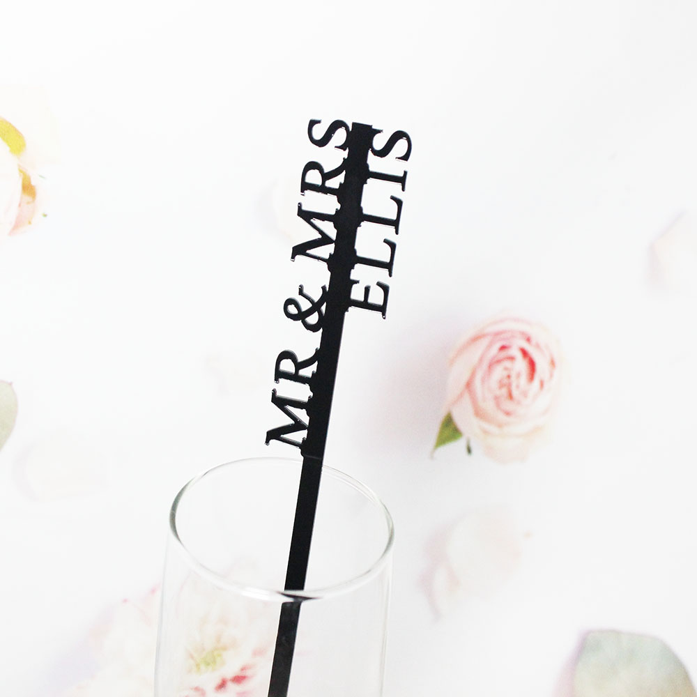 Centerpiece Stick - Agitateurs de boissons personnalisés, étiquettes de