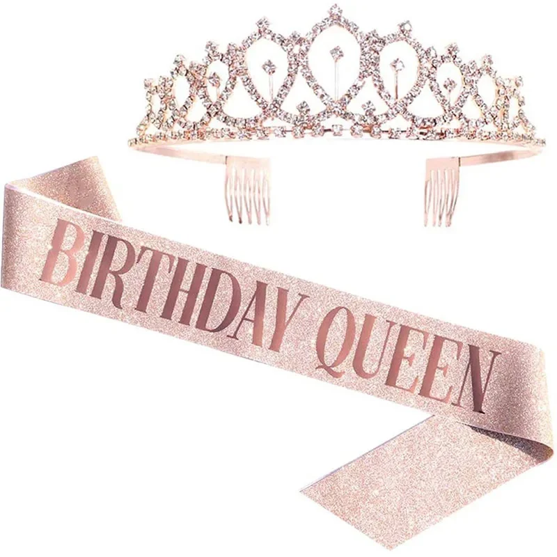 Birthday Sash Glitter - Couronne d'anniversaire en cristal biscuits pour