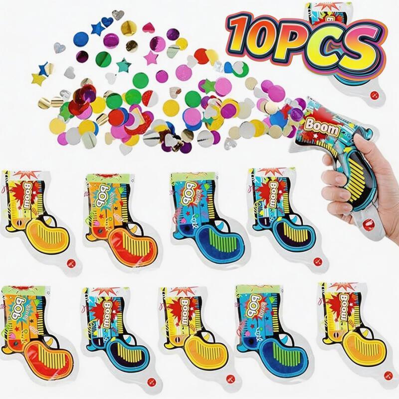 Confetti Cannon Tube - 10 Pcs Lanceurs de Confettis Gonflables,