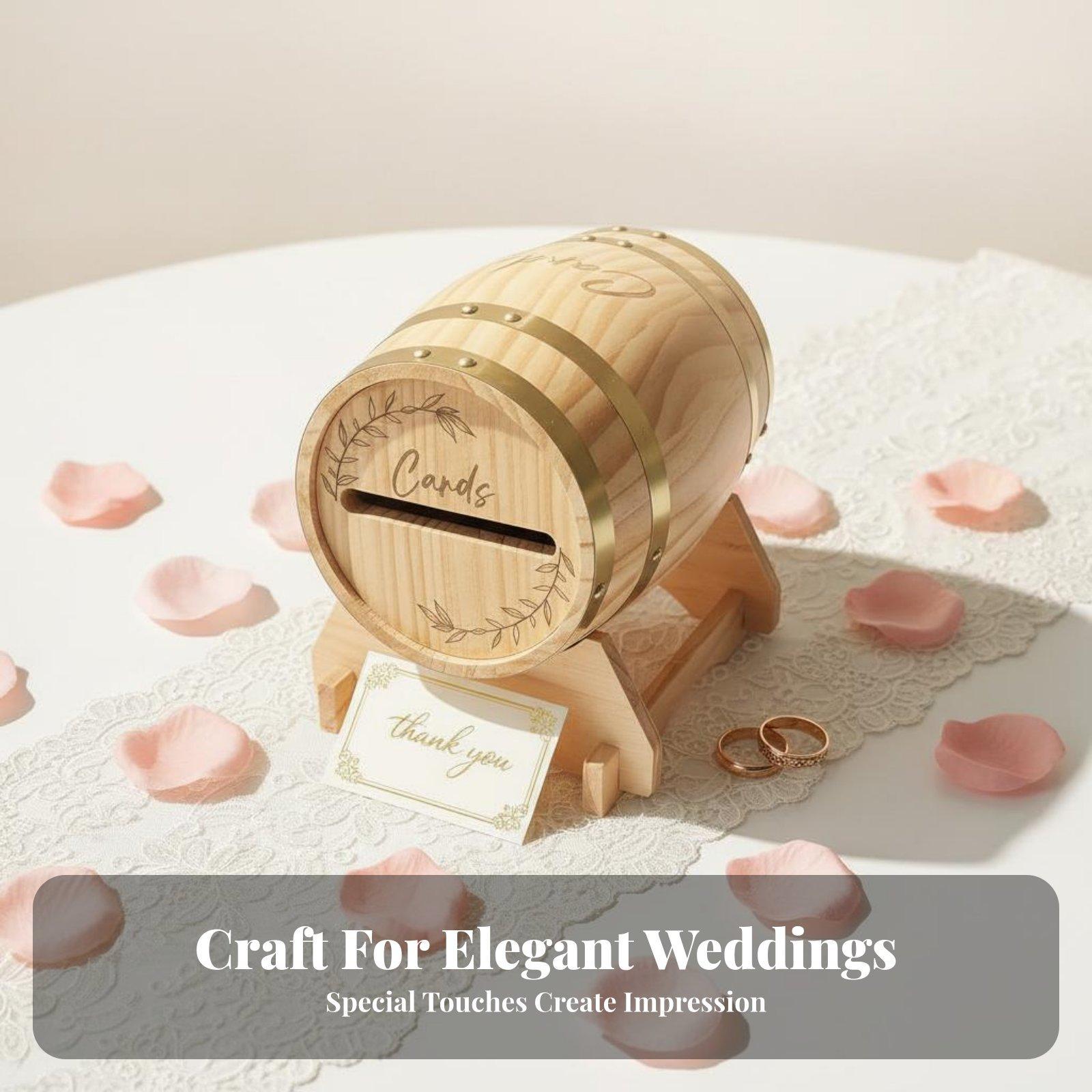 Event Party Box - Boîte à cartes rustique en bois