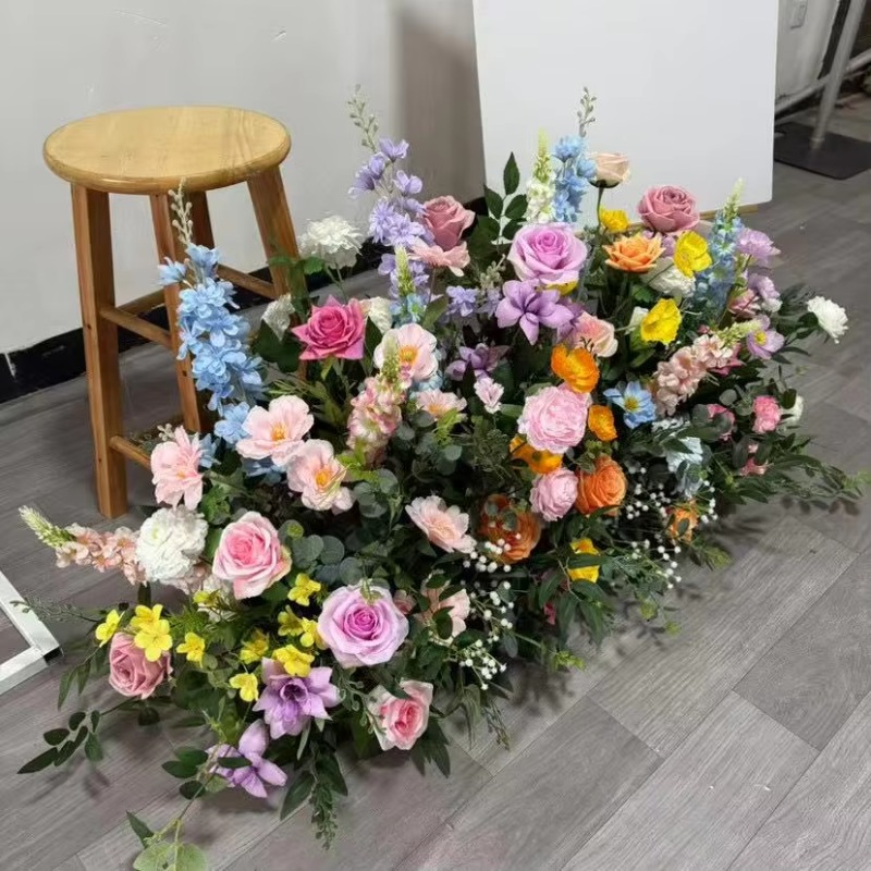 Bandes florales blanches et ve - Dessert Table Backdrop avis et prix