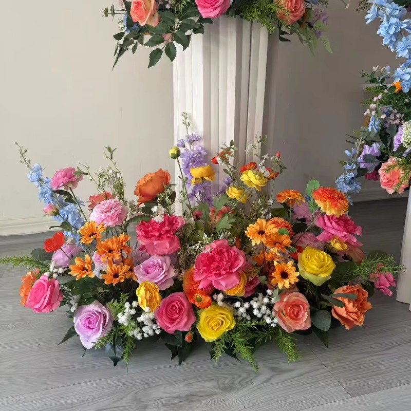 Bandes florales blanches et ve - Dessert Table Backdrop avis et prix