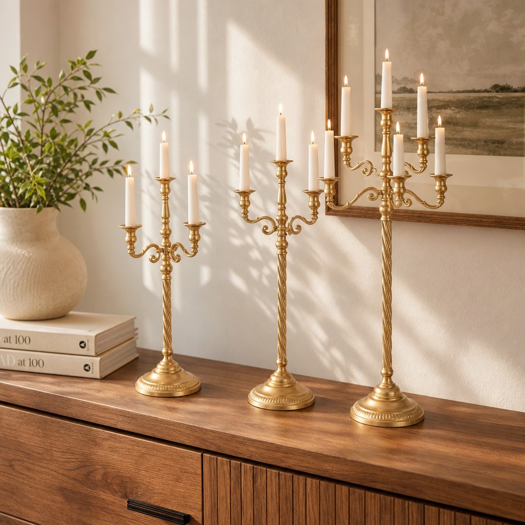 Candélabre vintage doré, suppo - Centerpiece Stick avis et prix