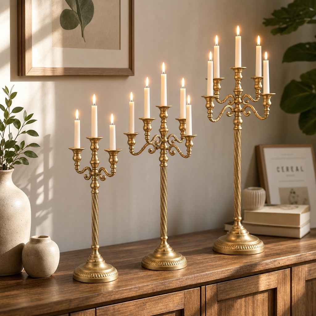 Candélabre vintage doré, suppo - Centerpiece Stick avis et prix