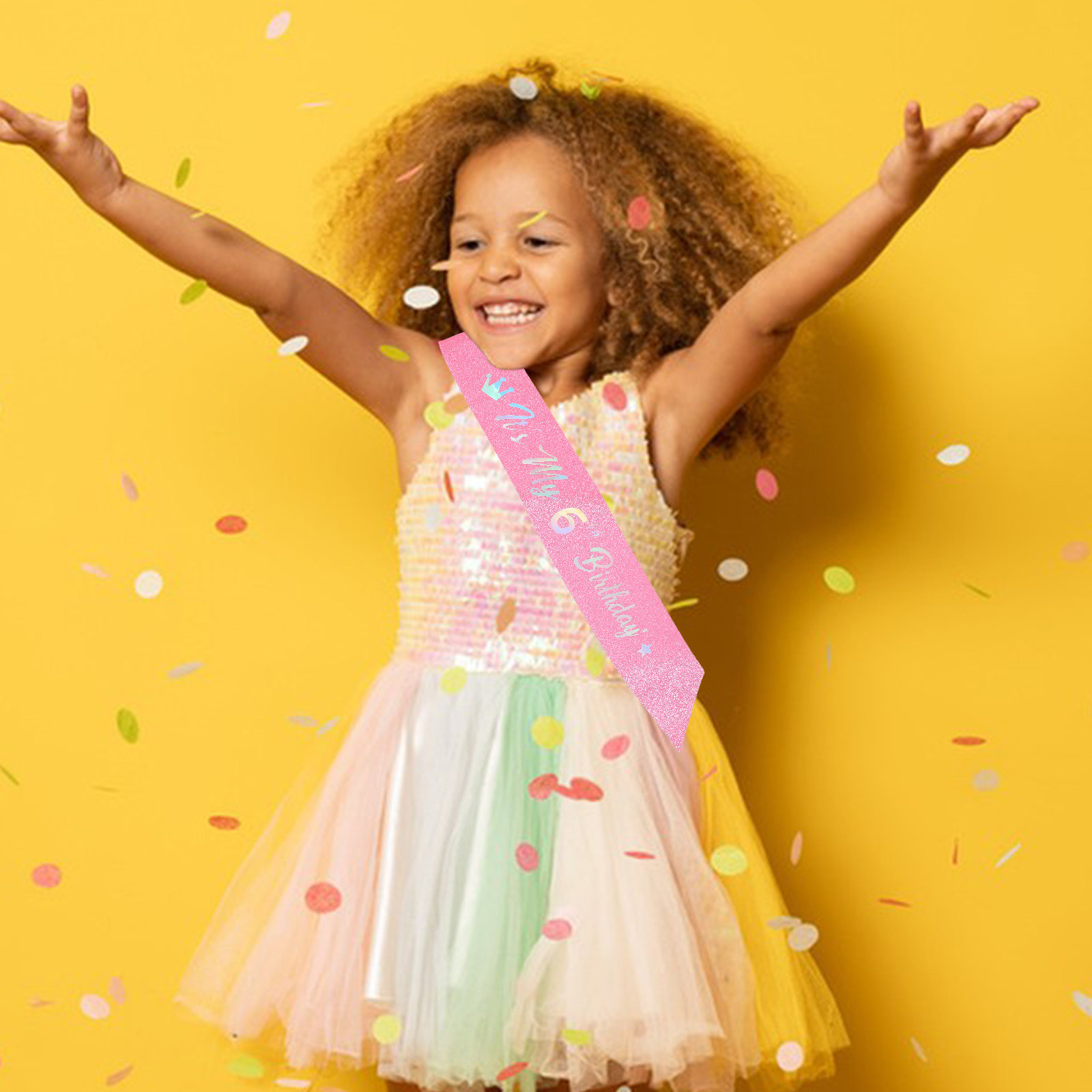 5 pièces, écharpe scintillante - Birthday Sash Glitter avis et prix
