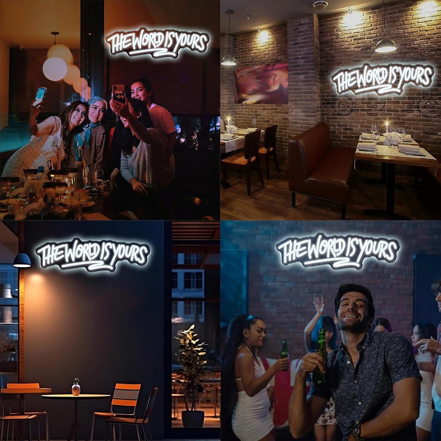 Enseigne néon « The World is Y - Neon Sign Party avis et prix